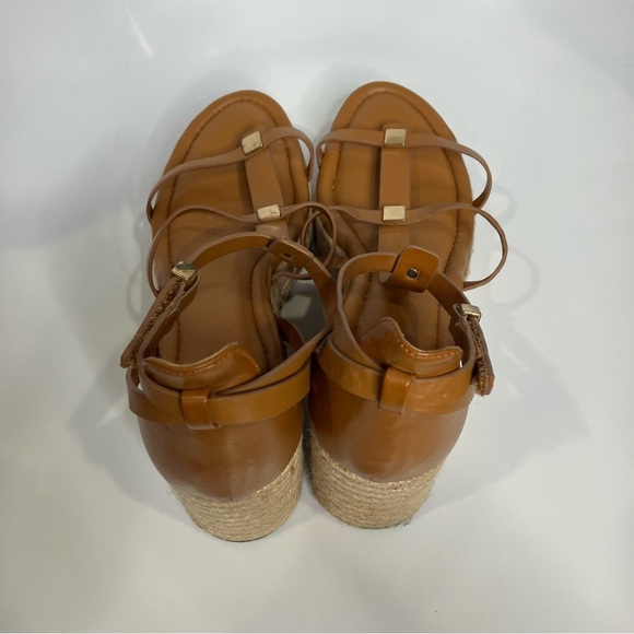 Franco Sarto Pana espadrille platform wedge sandals tan cream women’s size 10 - Picture 5 of 9